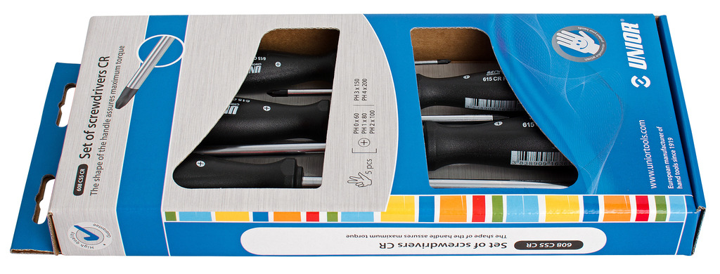 Unior 608CS5CR Odvijači CR u garnituri, /5, 617028