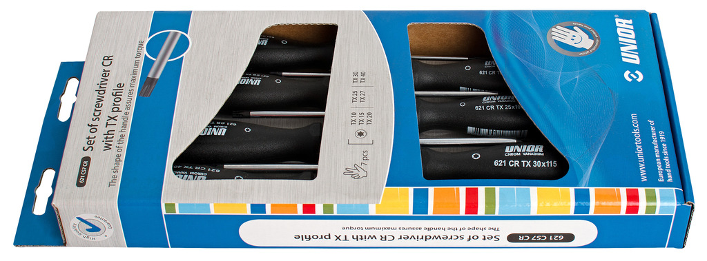 Unior 621CS7CR Odvijači CR sa TX profilom u garnituri, /7, 617031