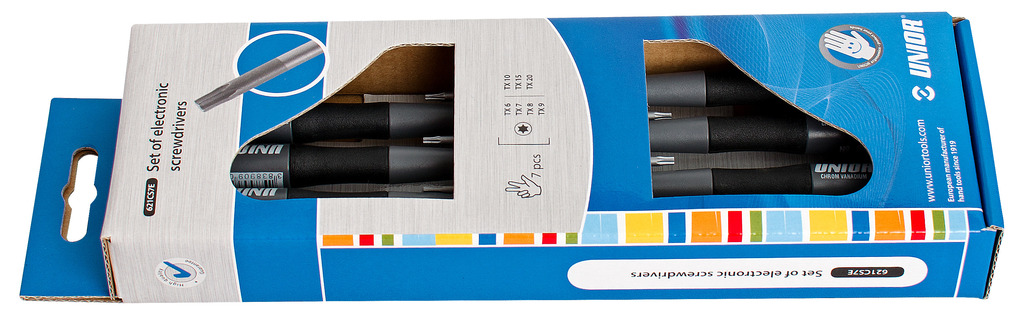 Unior 621CS7E Odvijači sa TX profilom za elektroniku u garnituri, /7, 620961