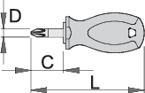 Unior 628TBI Odvijač TBI krstasti PZ kratki, PZ 2 x 25, 612838 - Slika 2