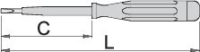 Unior 630VDE Ispitivač napona 220-250V, 0.6 x 3.5 x 180, 617660 - Slika 5