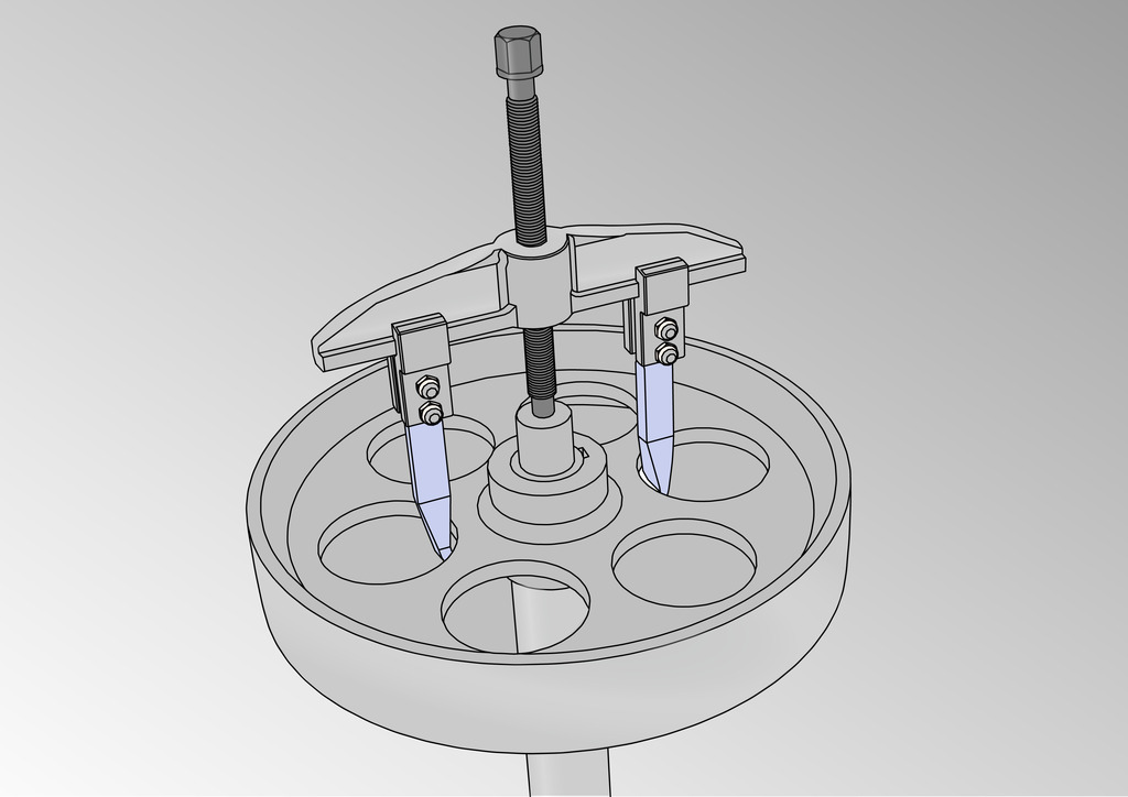 Unior 681/2 Izvlakač dvokraki klizni, 300, 601765 - Slika 2