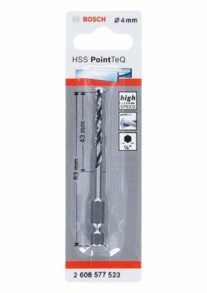 Bosch HSS PointTeQ šestostrana burgija od 4 mm 2608577523