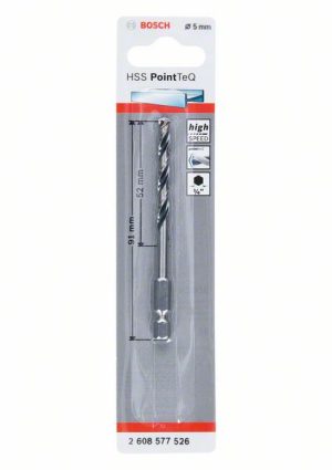 Bosch HSS PointTeQ šestostrana burgija od 5 mm 2608577526