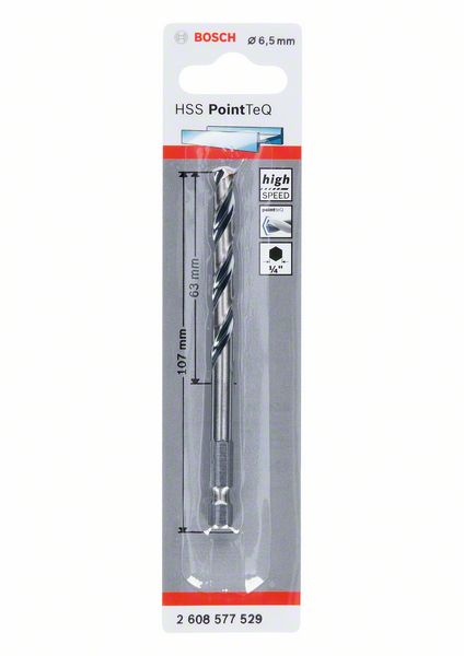 Bosch HSS PointTeQ šestostrana burgija od 6,5 mm 2608577529