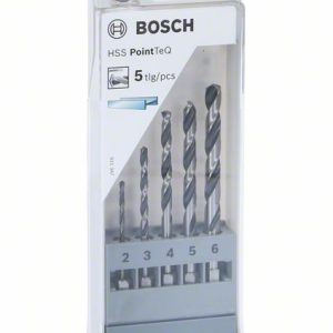Bosch HSS PointTeQ šestostrane burgije, komplet od 5 delova na stalku za izlaganje, 2–6 mm 2607002825
