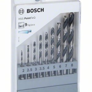 Bosch 9-delni komplet HSS PointTeQ šestostranih burgija, 2–8 mm 2607002826