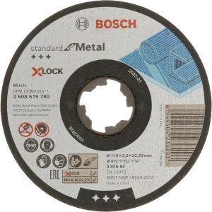 Bosch X-LOCK Standard for Metal ravna rezna ploča 115 x 2,5 x 22,23 2608619780