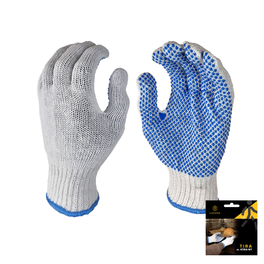 LACUNA Rukavica TIRA bela s granulama vel.10 6TIRAWT/10