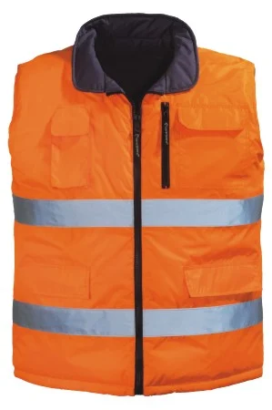 Coverguard Signalizirajući Hi-Viz dvostrani prsluk HI-WAY narandžasto/sivi 7HWGOL