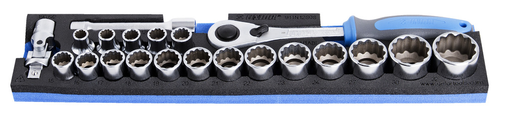 Unior 911N12P21 Nasadni ključevi 1/2" u SOS ulošku za alat, /21, 619471