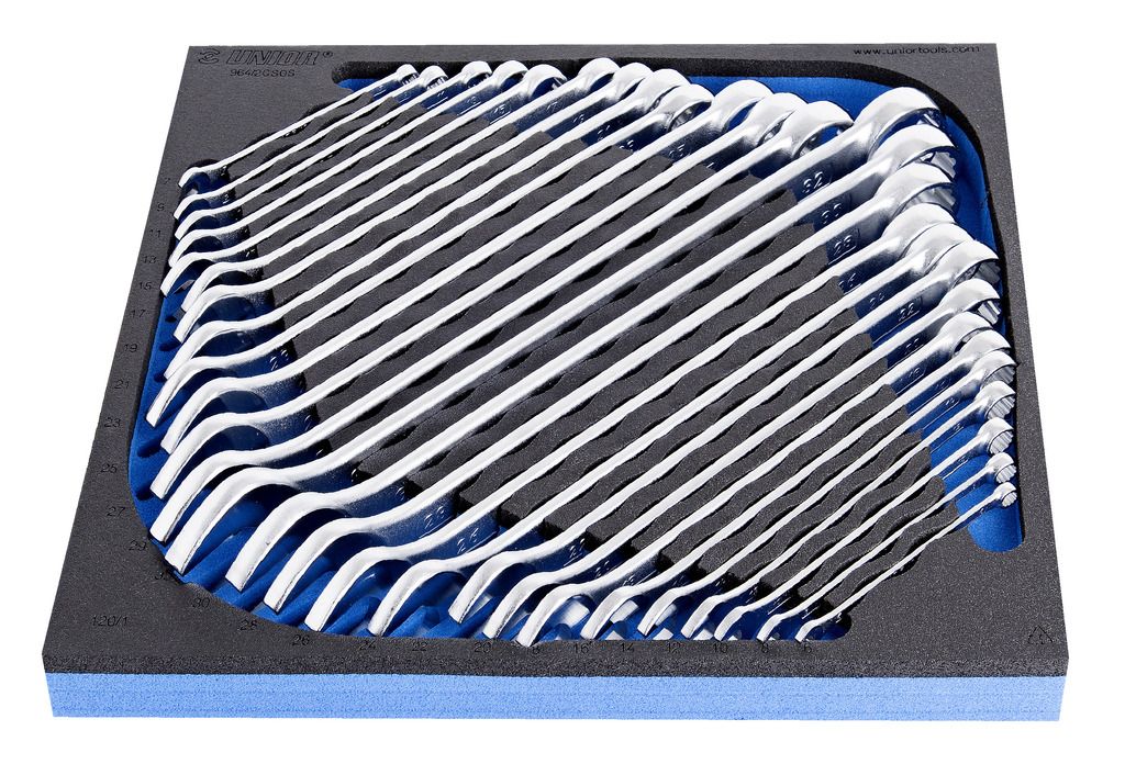 Unior 964/2CSOS Ključevi vijuškasto-okasti, dugi u SOS ulošku za alat, 6 - 32/26, 621054