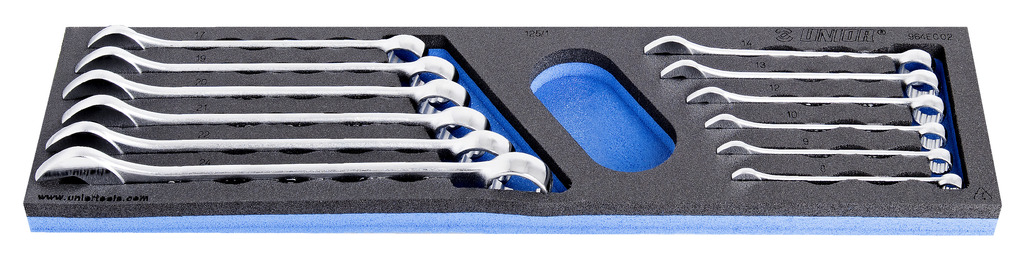 Unior 964ECO2 Ključevi viljuškasto-okasti u SOS ulošku za alat, 8 - 24/12, 621287