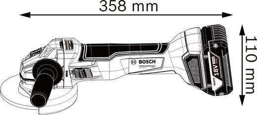 Bosch Akumulatorska ugaona brusilica GWS 18V-10 125mm L-BOXX 136 + 2x4,0Ah + punjač 06019J4007