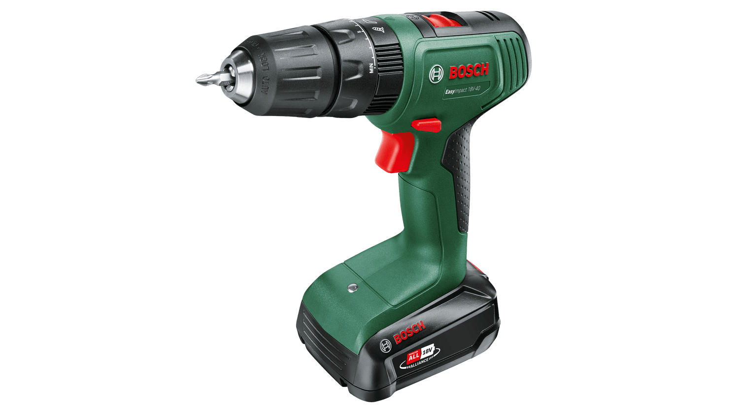 Bosch Akumulatorska vibraciona bušilica EasyImpact 18V-40 + kofer + 1x2,0Ah + punjač 06039D810H