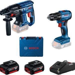 Bosch Akumulatorski set GSR 185-Li + GBH 180-LI; 18V; 2×4,0 Ah 0615990N20