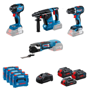 Bosch Akumulatorski set GSR 18V-90C + GDR 18V-210C + GBH 18V-24C + GOP 18V-28 + 1x4,0Ah + 2X 5,5Ah + GAL 1880CV 0615990N34