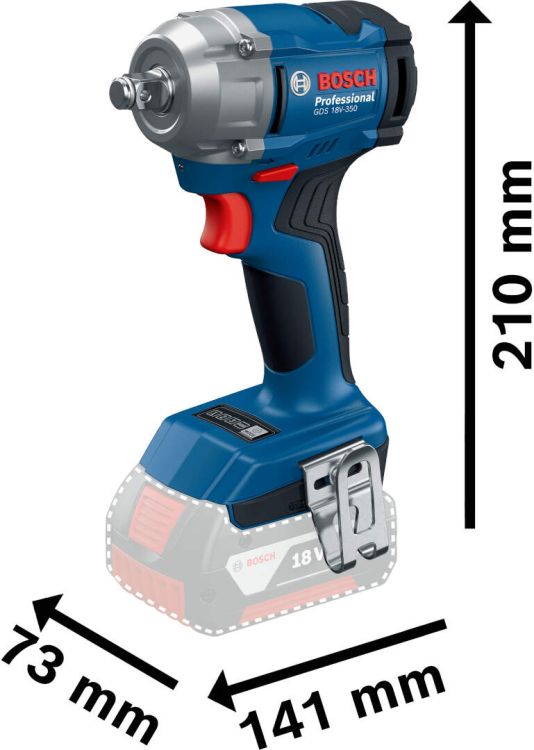 Bosch Akumulatorski udarni odvrtač GDS 18V-350 Professional 2x4,0Ah + punjač + kofer 06019M5021
