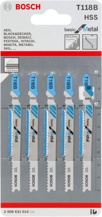 Bosch List ubodne testere za metal T 118 B pakovanje 5 komada 2608631014