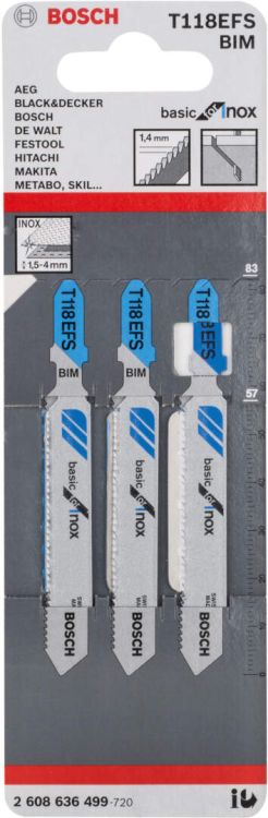 Bosch List ubodne testere za metal T 118 EFS pakovanje 3 komada 2608636499