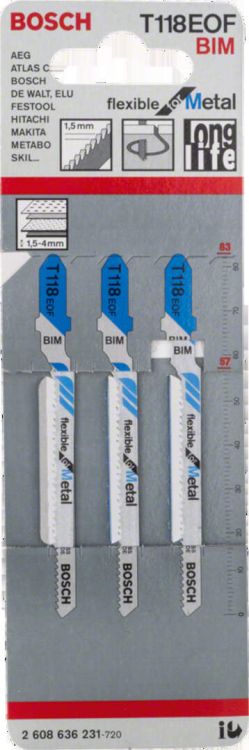 Bosch List ubodne testere za metal T 118 EOF pakovanje 3 komada 2608636231