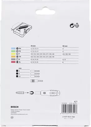 Bosch Set Extra Hard nastavaka za odvrtač 44+1 komada 2607017733