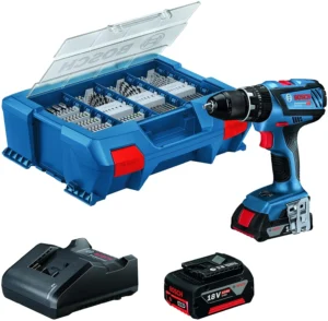 Bosch Set GSB 18V-45 + 2 x akumulator + punjač + 82-delni set burgija/bitova L-Case Pick&Click 0615A5008G