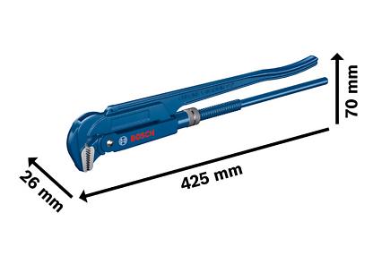 Bosch Ugaoni ključ za cevi 90° 420mm 1600A02W3V
