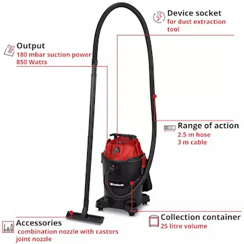 Einhell TC-VC 2555 A Usisivač za suvo i mokro usisavanje 2347425