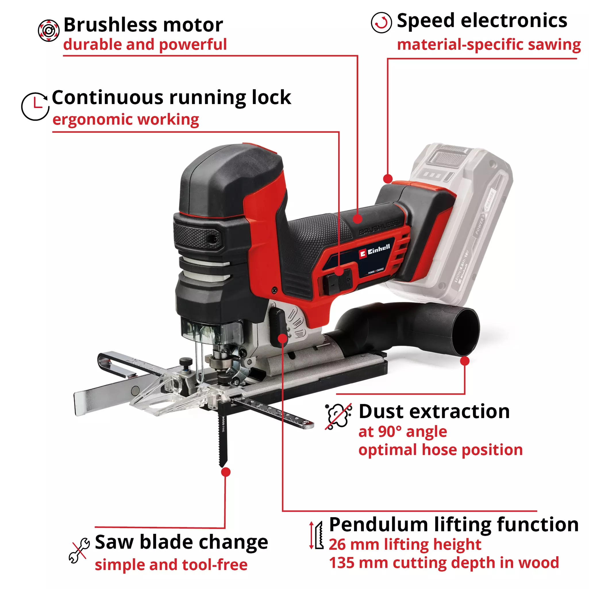 Einhell TP-JST 18/135 Li BL - Solo Akumulatorska ubodna testera 4321265