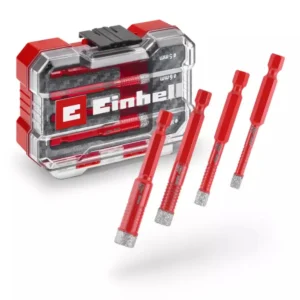 Einhell XS-CASE 4 kom set dijamantskih burgija za keramiku E6.3-1/4" 49500404