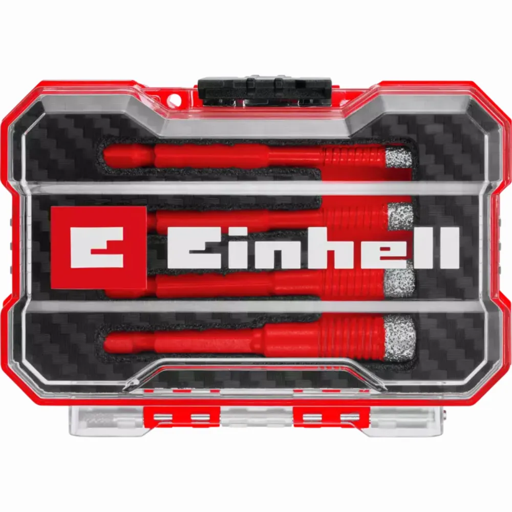 Einhell XS-CASE 4 kom set dijamantskih burgija za keramiku E6.3-1/4" 49500404