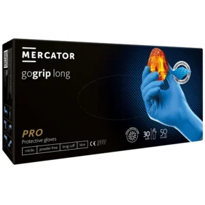 Mercator medical Jednokratne rukavice MERCATOR GOGRIP LONG plave bez pudera RP3006400L
