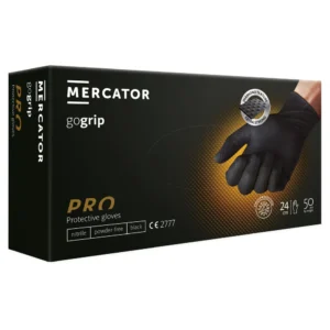 Mercator medical Jednokratne rukavice MERCATOR GOGRIP PRO crne bez pudera RP3006000L