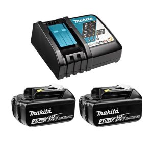 Makita Set-2 baterije 18V 3.0Ah BL1830B + punjač DC18RC, set 7, Humax Online Shop