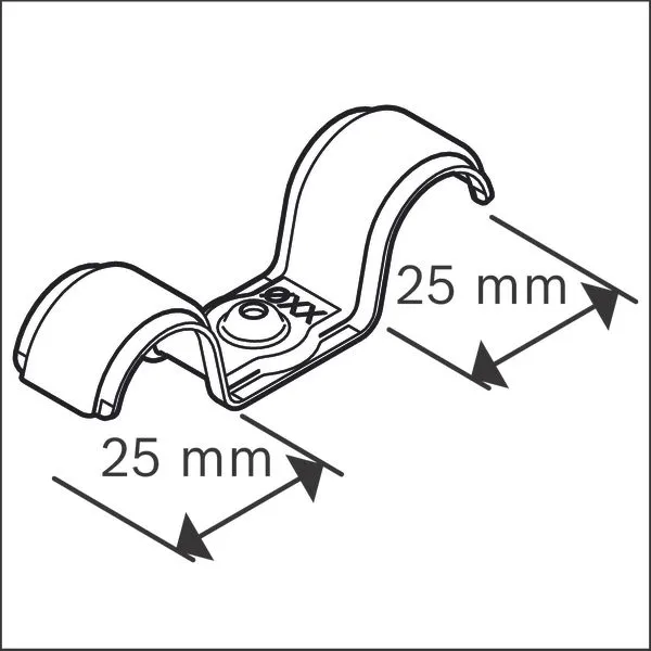 PRO Metal dupli držač kabla, EMD-25 1600A03C2P