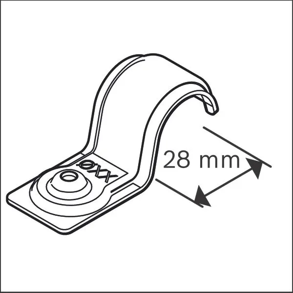 PRO Metal jednostruki držač kabla, EMS-28 1600A03C2D