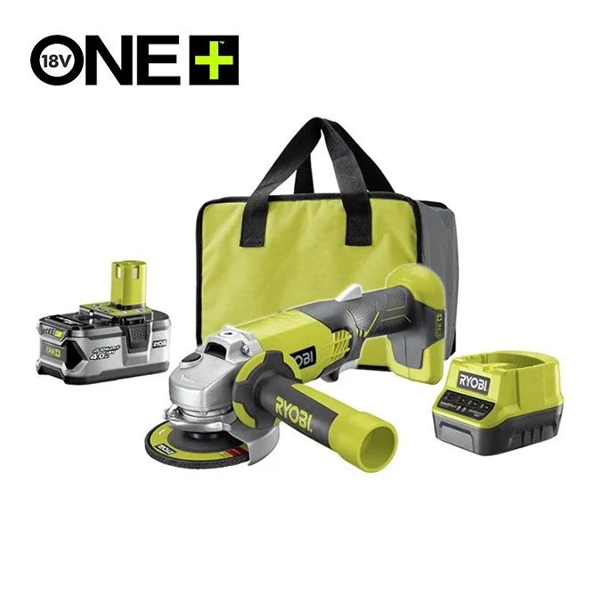 RYOBI Set aku. ugaona brusilica (115mm) + punjač+ baterija 4Ah (18V ONE+™) - R18AG-140S - 7