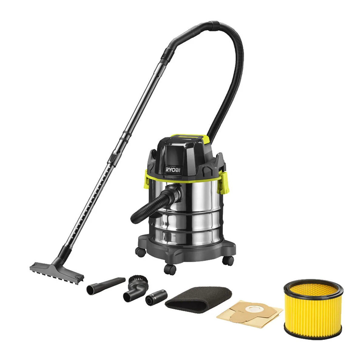 RYOBI Aku. usisivač za suvo i mokro usisavanje, 18V ONE+™ – R18WDV-0 R18WDV-0-1 - Slika 2