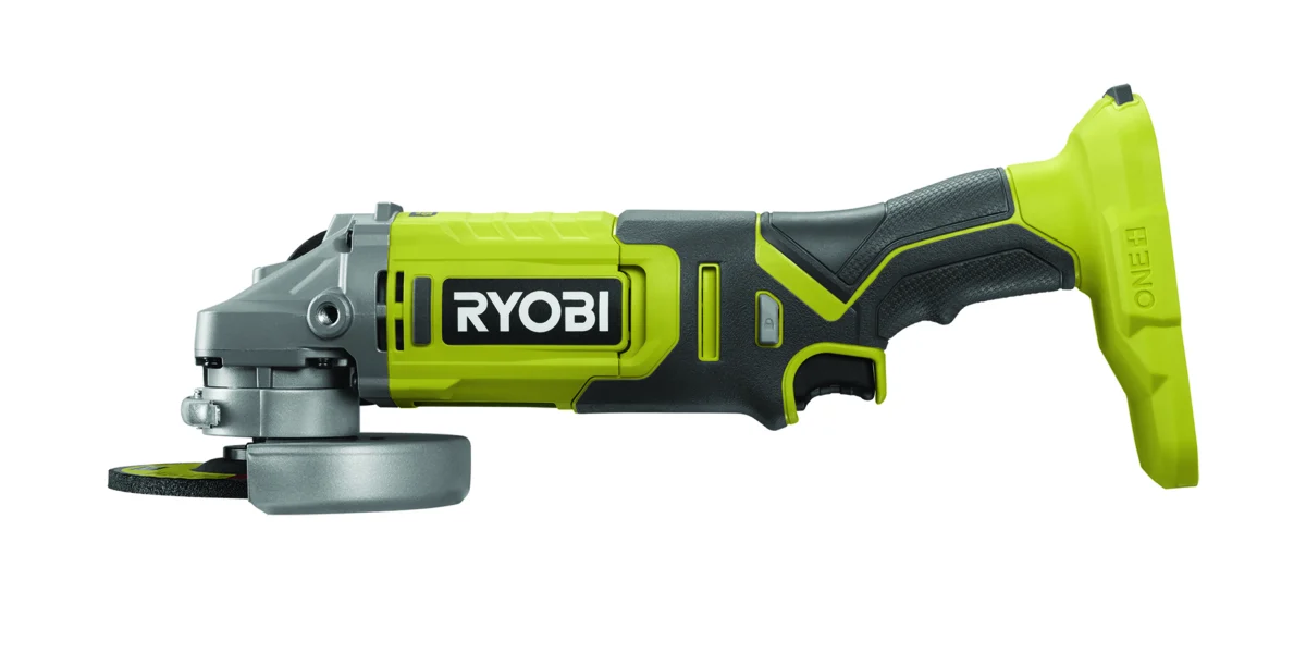 RYOBI Set aku. ugaona brusilica (125mm) + punjač+ baterija 4Ah (18V ONE+™) – RAG18125-1C40S - Slika 9