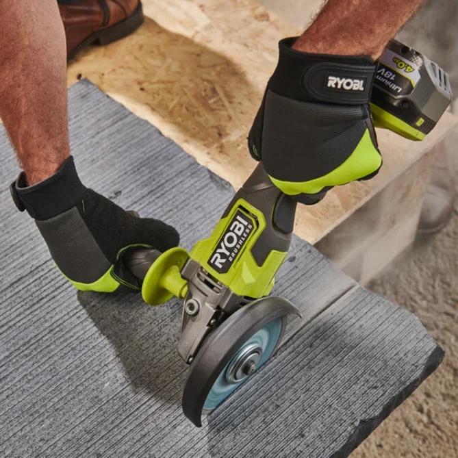 RYOBI Aku. ugaona brusilica, bez četkica (125mm) 18V ONE+™ – RAG18BL-0 - Slika 5
