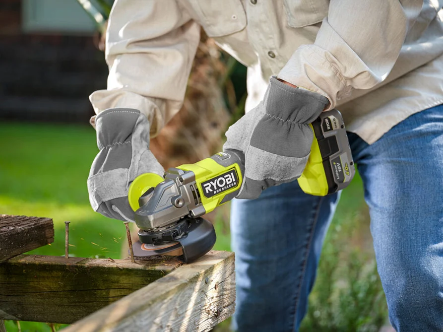 RYOBI Aku. ugaona brusilica, bez četkica (125mm) 18V ONE+™ – RAG18BL-0 - Slika 8