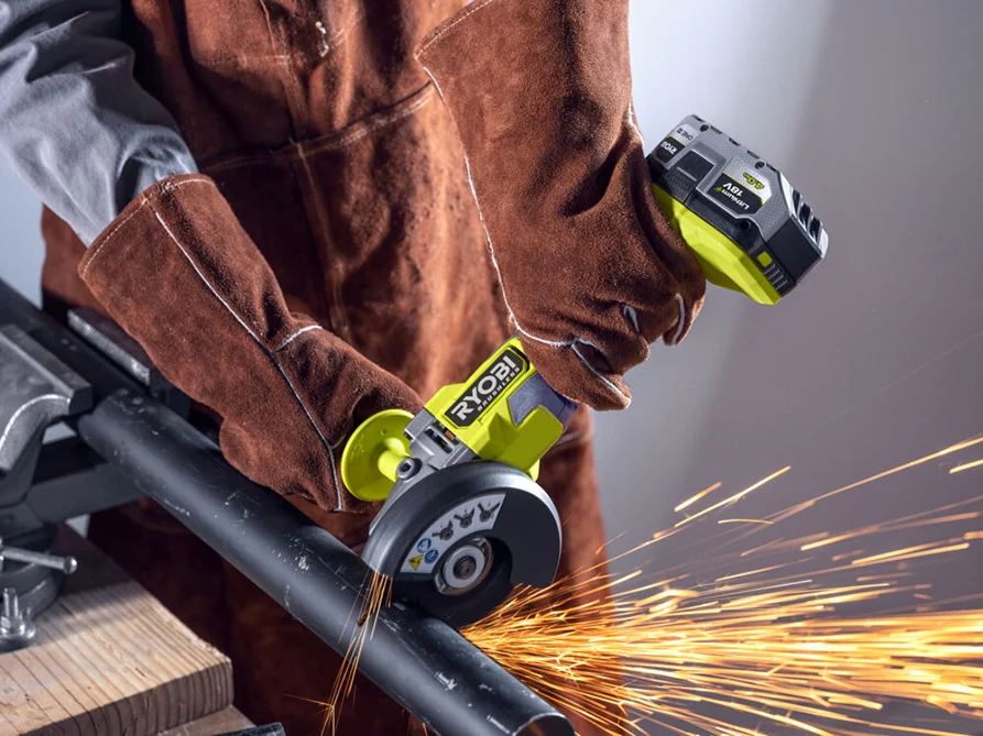 RYOBI Aku. ugaona brusilica, bez četkica (125mm) 18V ONE+™ – RAG18BL-0 - Slika 9