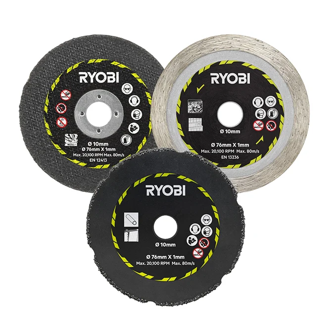RYOBI Set diskova za sečenje različitih materijala za RCT18C-0 (3 kom) - RAKCOT03