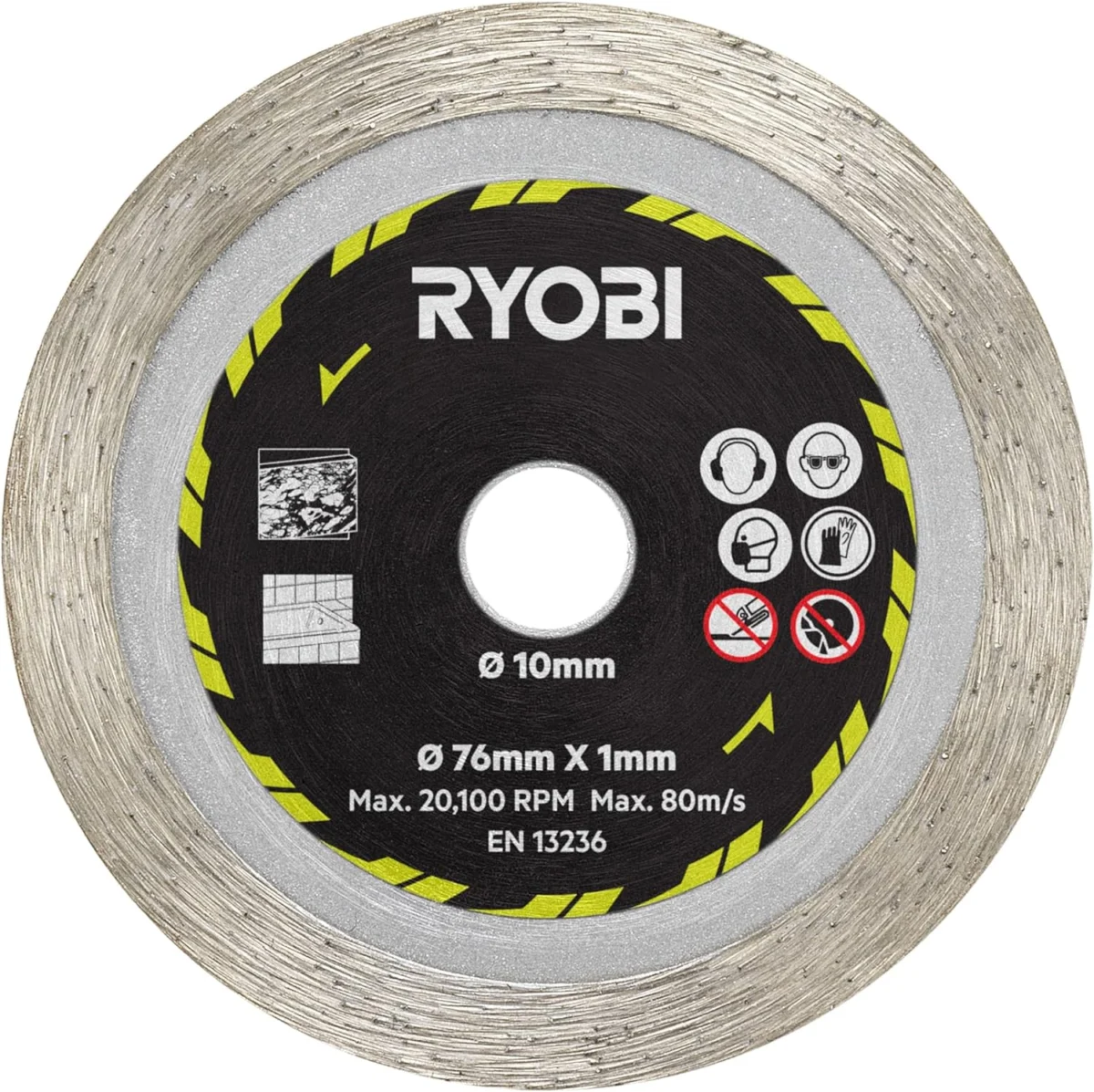 RYOBI Set diskova za sečenje različitih materijala za RCT18C-0 (3 kom) - RAKCOT03 - Slika 5