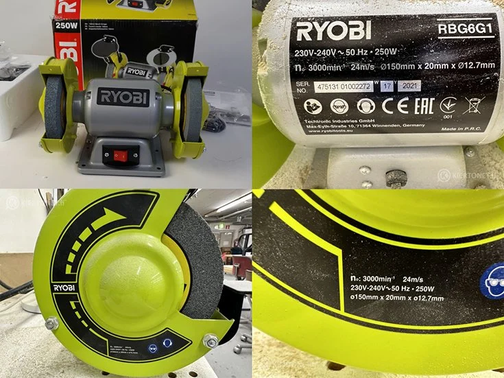 RYOBI Stona dvostrana brusilica (tocilo) 250W - RBG6G1 - 5