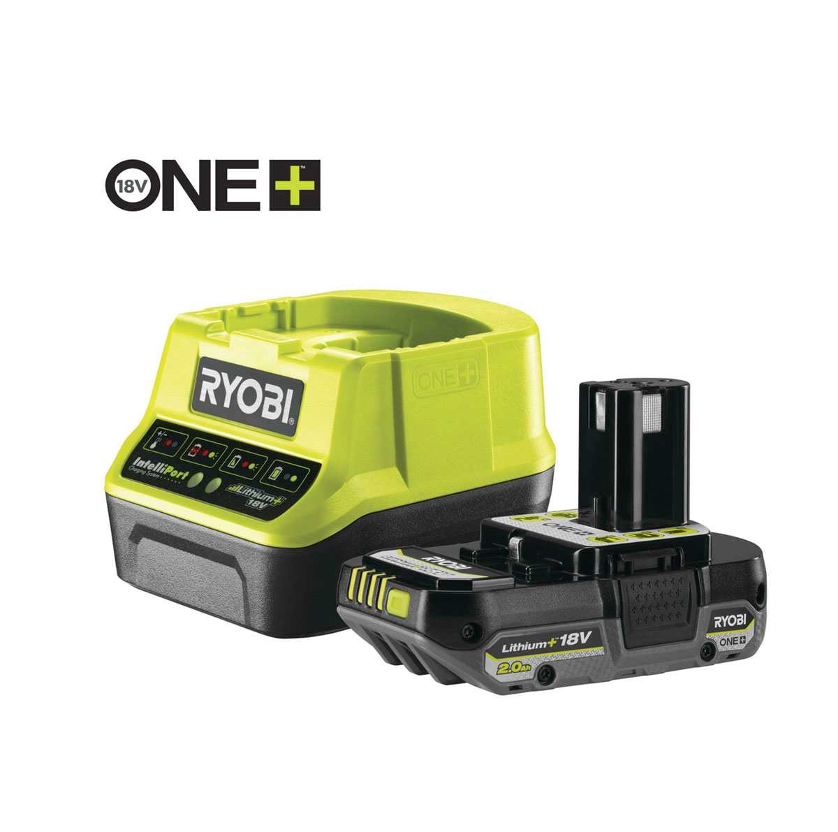 RYOBI Set - punjač baterija i baterija od 2.0Ah, 18V ONE+™ RC18120-120C