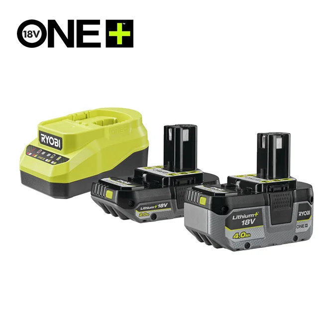 RYOBI Set – punjač baterija sa baterijama od 2.0Ah i 4.0Ah, 18V ONE+™ – RC18120A-242X - 1