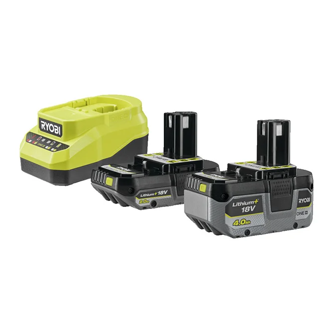 RYOBI Set – punjač baterija sa baterijama od 2.0Ah i 4.0Ah, 18V ONE+™ – RC18120A-242X - 2