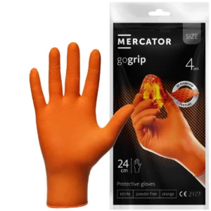 MERCATOR MEDICAL Jednokratne rukavice MERCATOR GOGRIP, PAK 4/1, narandžaste RP300380L
